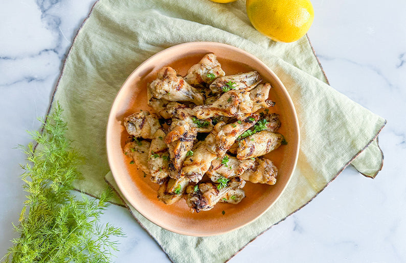 Lemon Rosemary Chicken Wings